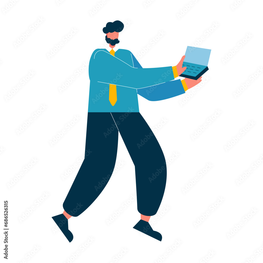 Businessman character set flat illustrations Businessman character set flat illustrations
