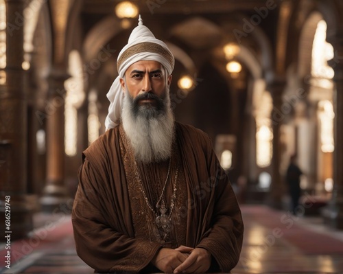 Muslim priest in the mosque