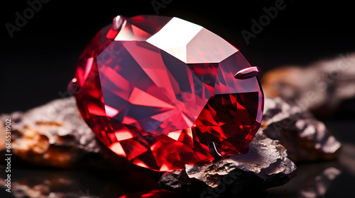 polished and cut red sapphire
