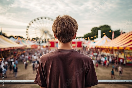 teenager at a summer fair - rear view © Salander Studio