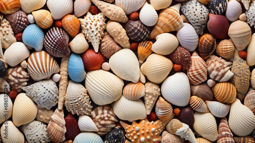 Seashells as background sea hells collection
