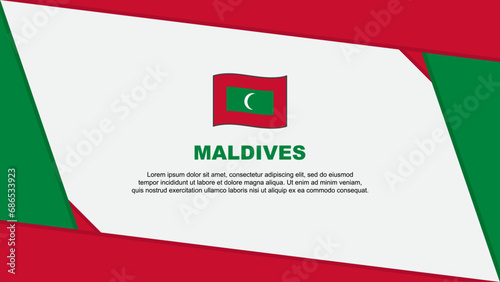 Maldives Flag Abstract Background Design Template. Maldives Independence Day Banner Cartoon Vector Illustration. Maldives Independence Day