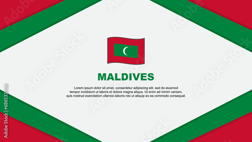 Maldives Flag Abstract Background Design Template. Maldives Independence Day Banner Cartoon Vector Illustration. Maldives Template