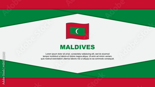 Maldives Flag Abstract Background Design Template. Maldives Independence Day Banner Cartoon Vector Illustration. Maldives Vector