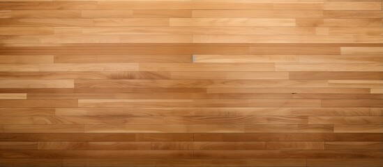 Maple basketball court floor from aerial perspective