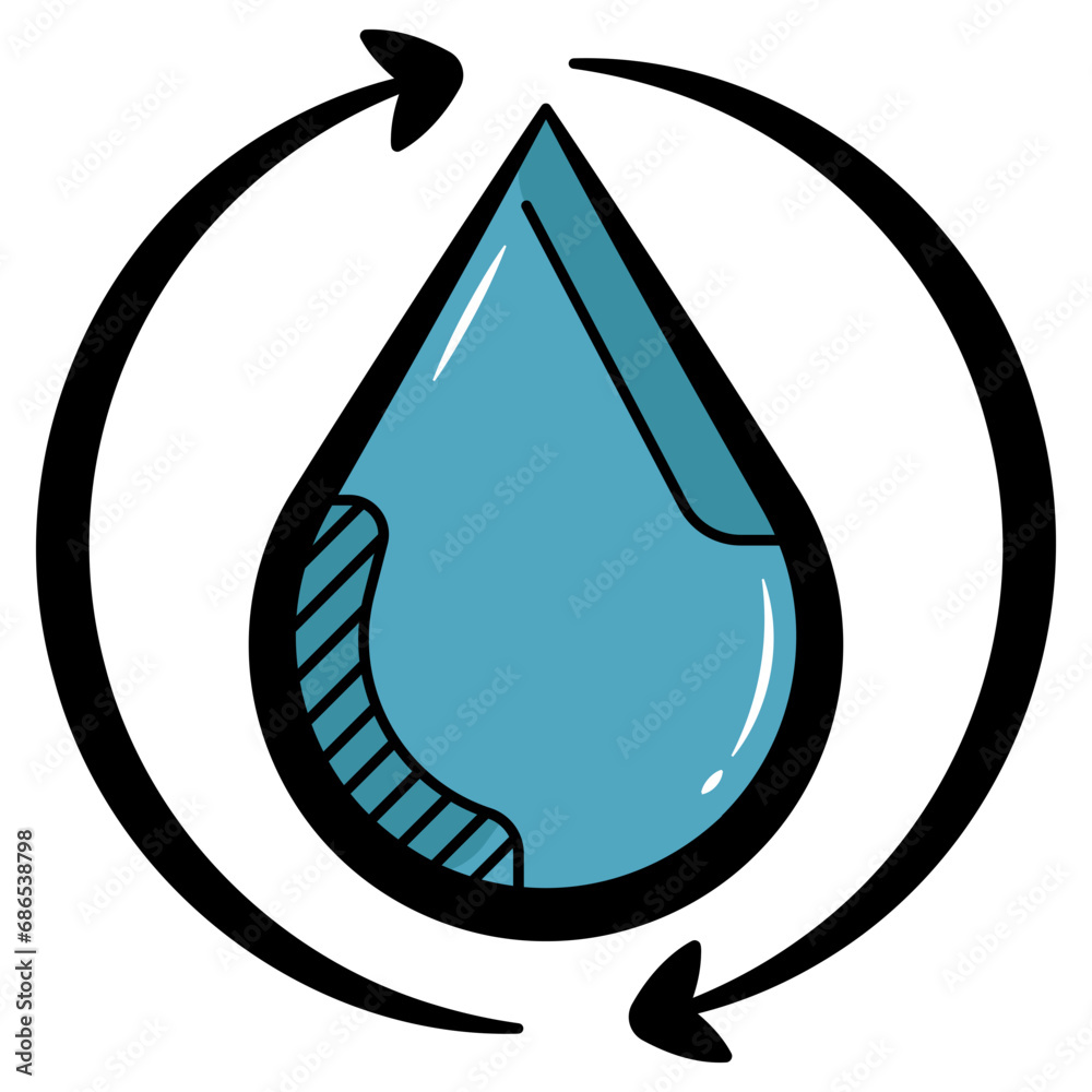 Recycling Water Icon Recycling Water Icon
