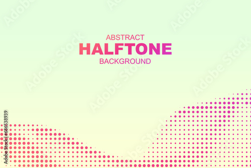 The abstract halftone background consists of different dots.