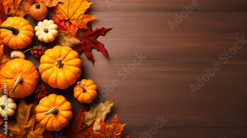 Autumn flat lay background