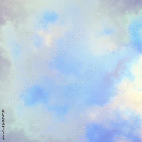 Fractal render, abstract fantasy background of colorful sky with colorful clouds © kastanka