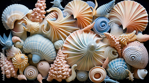 Decorations of seashell or ocean