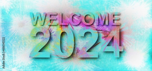 Welcome 2024 beautiful and colorful amazing new style design 