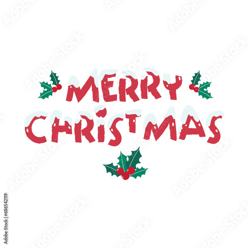 Merry christmas and happy new year text letter 