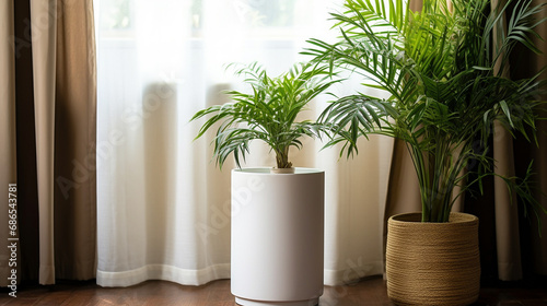 plant in a window HD 8K wallpaper Stock Photographic Image  © AA