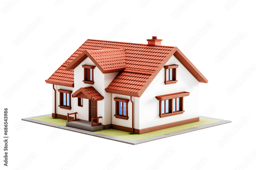 Cut out house on white Cut out house on white