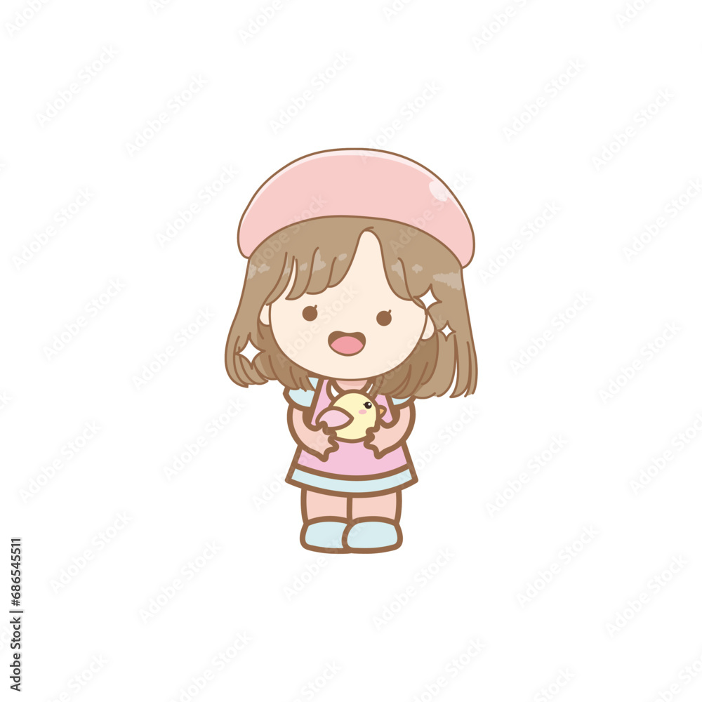 vector of cute little boy with brown hair young vector of cute little boy with brown hair young