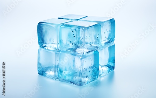a group of ice cubes stacked together