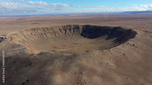Wallpaper Mural 4K Aerial of Meteor Crater or Barringer Crater in Arizona, USA Torontodigital.ca