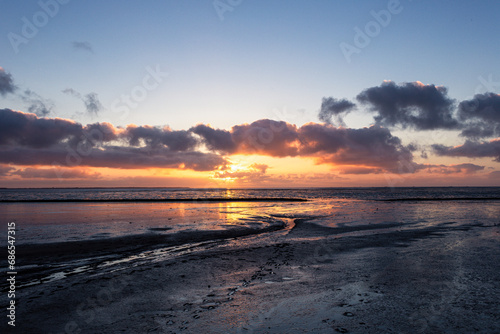 Sonnenuntergang am Meer Nordsee 