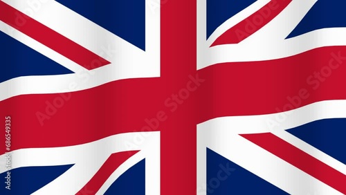 Full Screen waving flag of United Kingdom photo