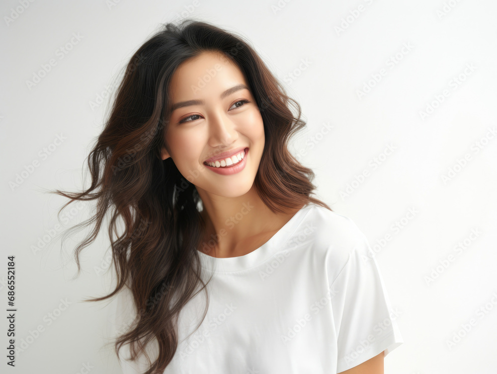 Model adult happy person hair lady young portrait pretty female beauty women smile face Model adult happy person hair lady young portrait pretty female beauty women smile face
