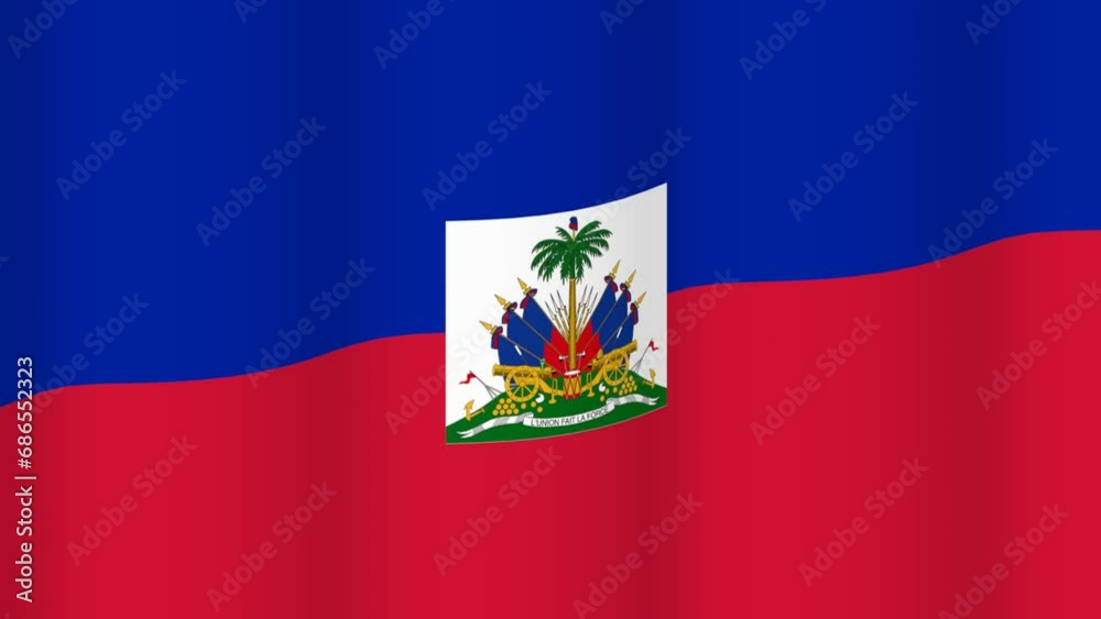 Full Screen waving flag of Haiti Full Screen waving flag of Haiti