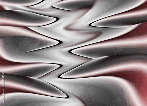 Fototapeta Naklejka Na Ścianę i Meble -   Silver red liquid abstract graphic decorative illustration