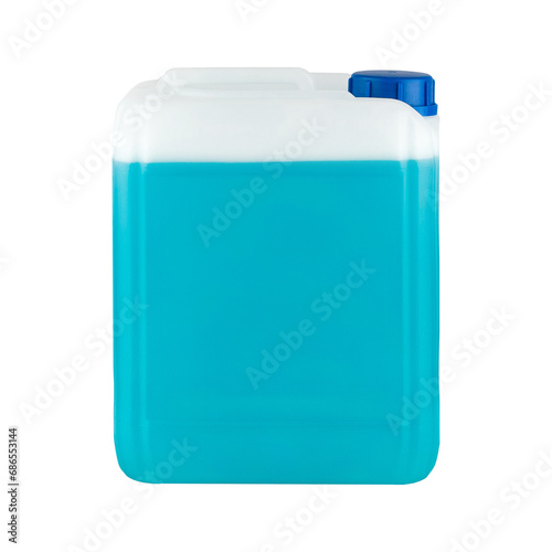 plastic canister with liquid photo