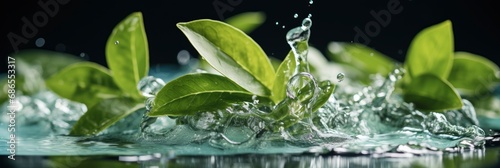 Green Leaves On Water Surface Beautiful , Banner Image For Website, Background, Desktop Wallpaper