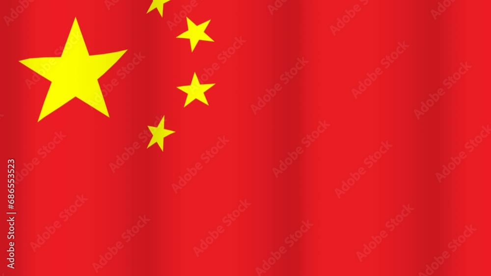 Full Screen waving flag of China Full Screen waving flag of China