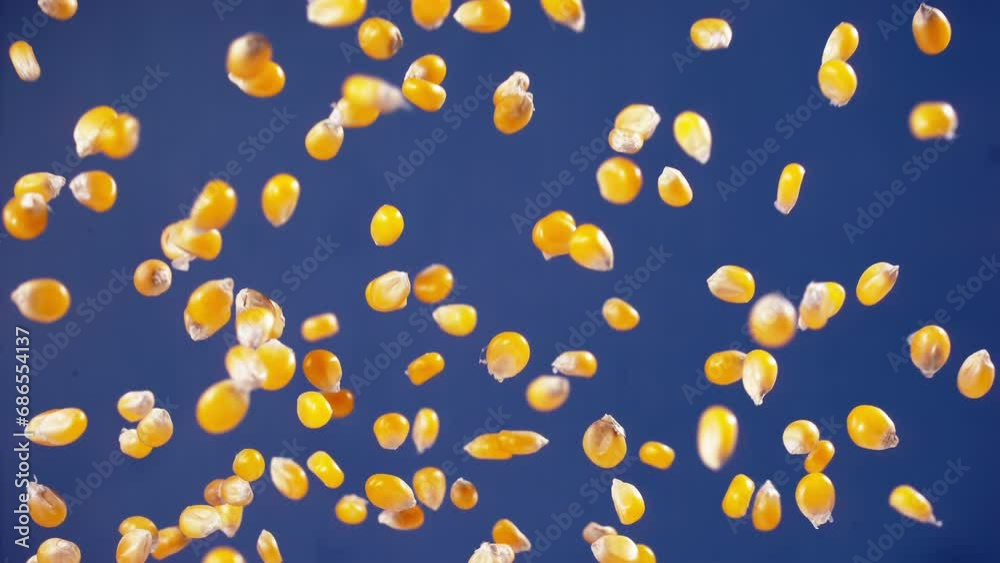 Popcorn explodes closeup in super slow motion 1000fps Popcorn explodes closeup in super slow motion 1000fps
