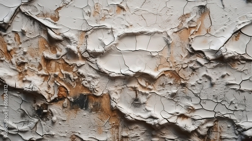 Old cracked white paint texture surface background. Generative Ai