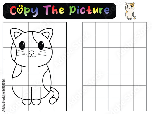 Copy the picture. Coloring book pages for kids. Education developing worksheet. Game for children.