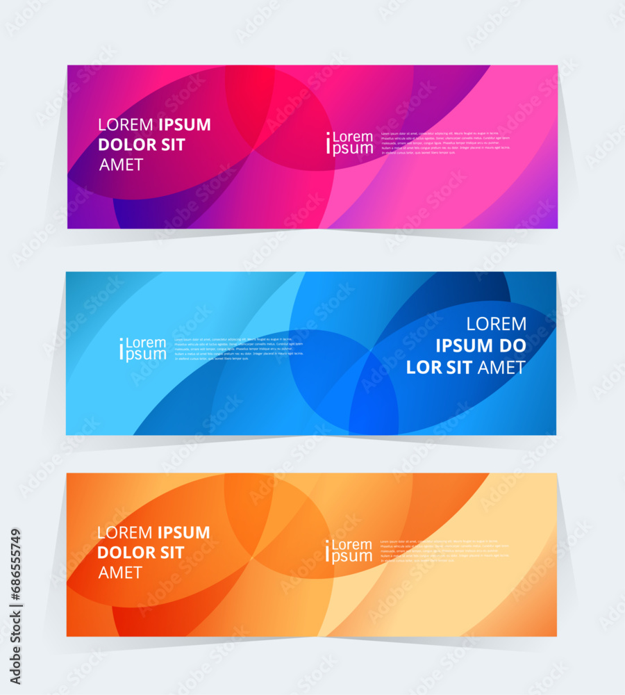 Geometric banner design with Vector presentation template.