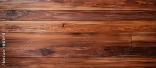 The brown wood flooring displays exquisite softwood like patterns when viewed from above