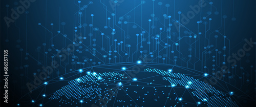 Abstract data background. Futuristic technology style. Elegant digital  background for business cyber presentations.