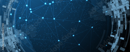 Abstract data background. Futuristic technology style. Elegant digital  background for business cyber presentations.