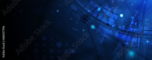 Abstract data background. Futuristic technology style. Elegant digital  background for business cyber presentations. photo