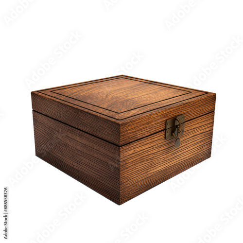 wooden box,wooden box container isolated on transparent background,transparency 