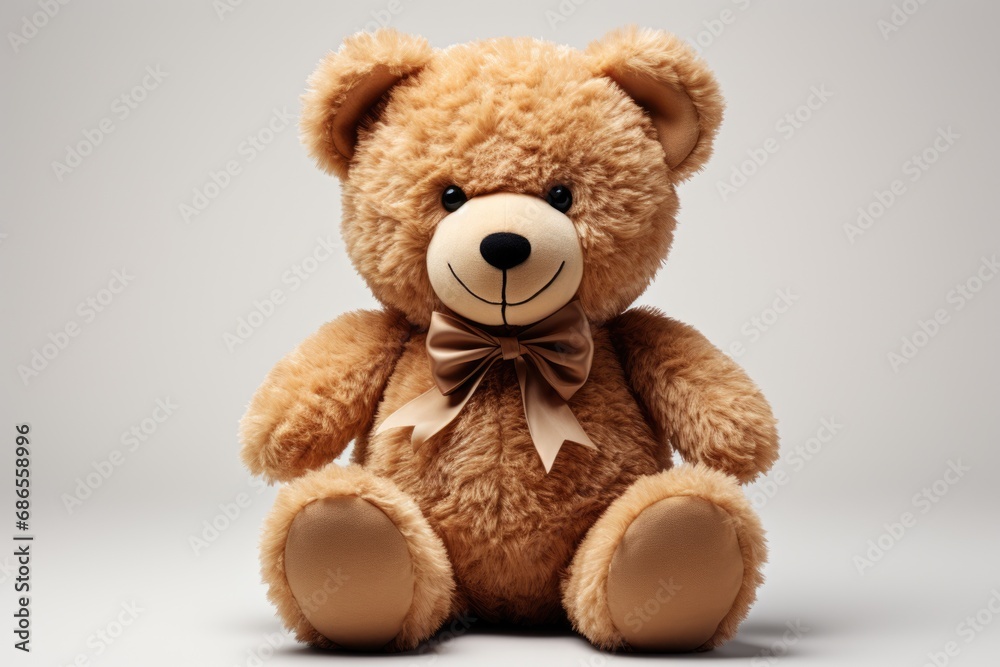 teddy bear isolated on white background. AI Generated