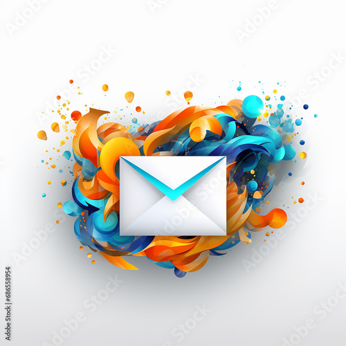 Email 3d rendering icon