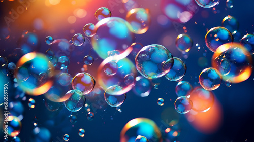 Fantastic structure of multi-colored bubbles.