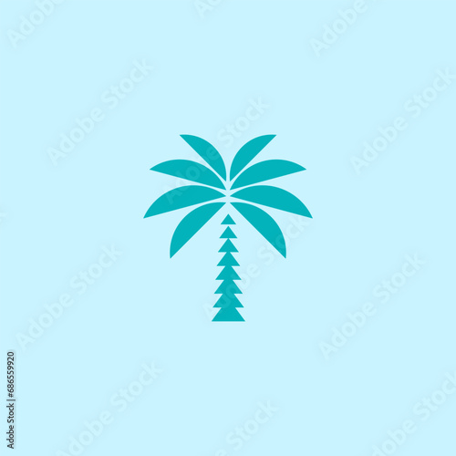 Palm trees logo design. Vector illustration of letter elegant dates palm tree. modern logo design vector