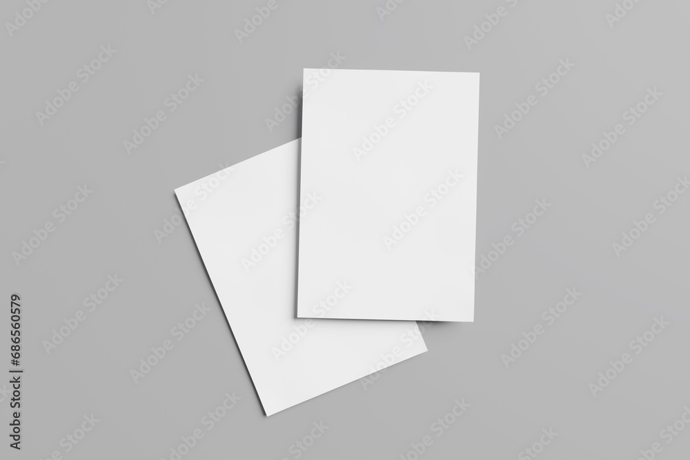 blank paper mockup on white background blank paper mockup on white background