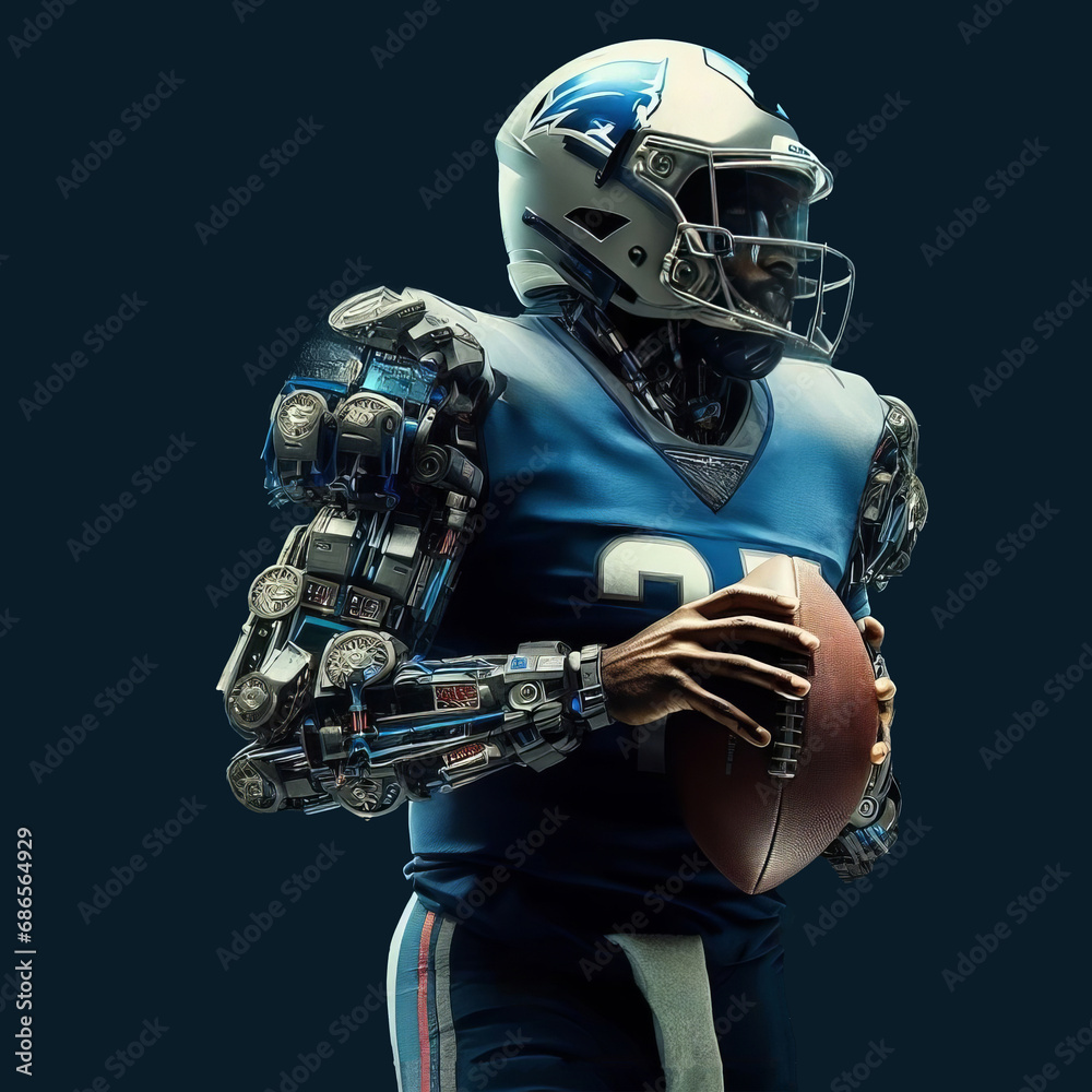 American football sportsman player isolated