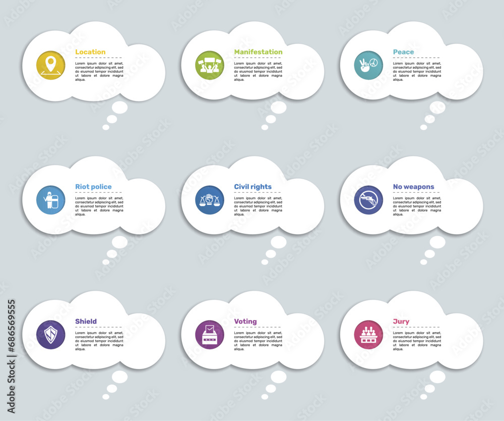 Infographics with Digital Service theme icons, 10 steps. Such as comparison, accounting, progress chart, digital key and more.