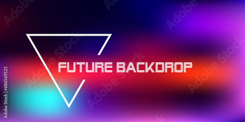 Fluid Neon Abstraction in Gradient. Dynamic Blue, Orange and Purple Color Transition. Versatile Design Template for Advertising, Banner, Poster, Brochure, Wallpaper, and Flyer. Vector Illustration