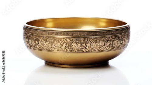 Timeless Elegance: Embrace the charm of the past with our vintage bronze and brass bowl. photo