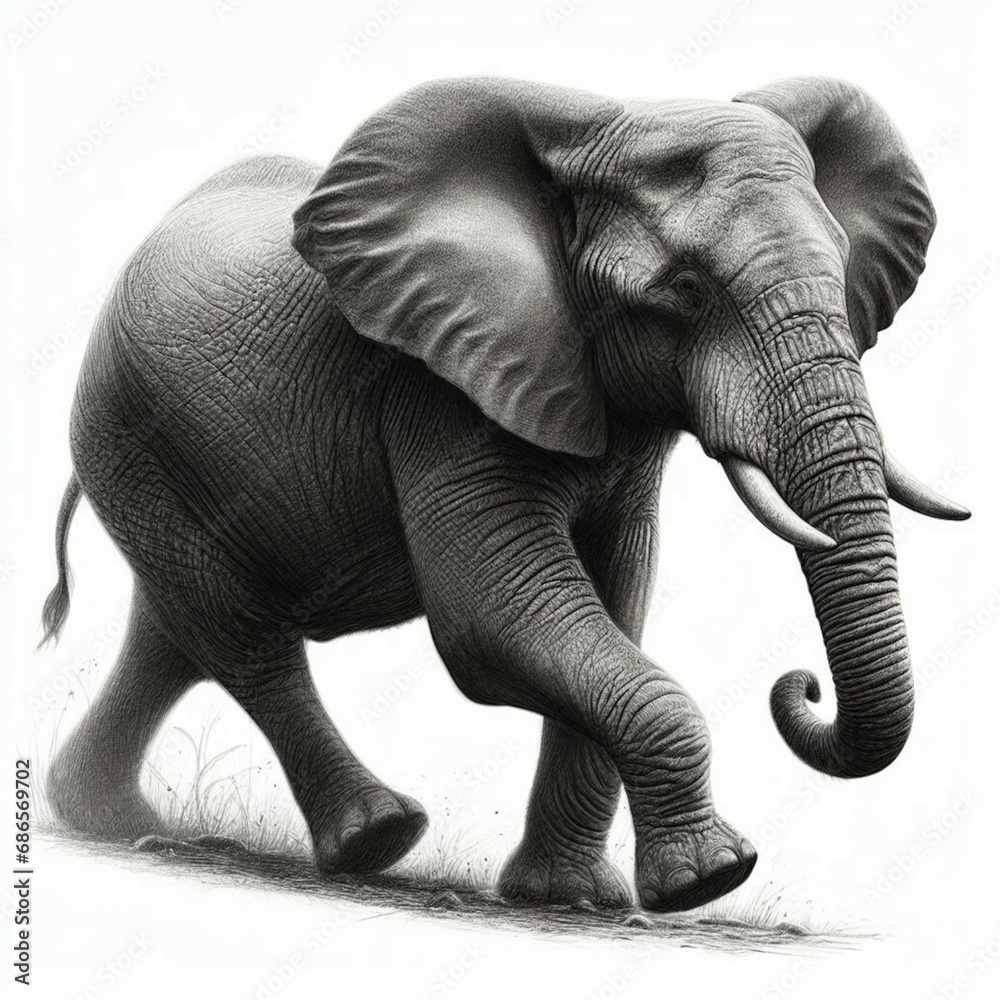  elephant isolated transparent background ai image 