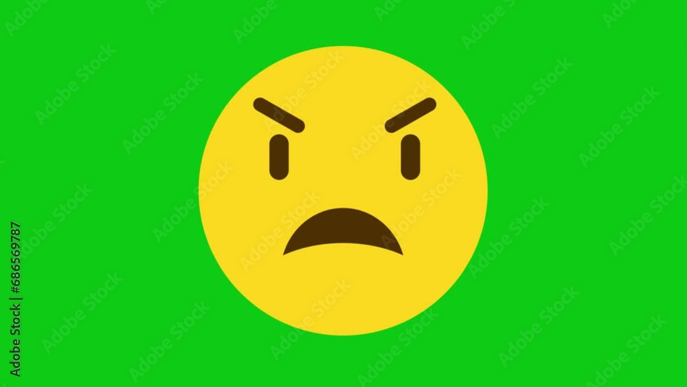 Animation of Angry Face Emoticon Animation of Angry Face Emoticon