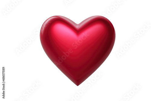 a high quality stock photograph of a single red heart symbol isolated on a white background